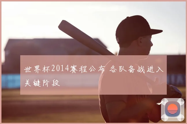 世界杯2014赛程公布 各队备战进入关键阶段